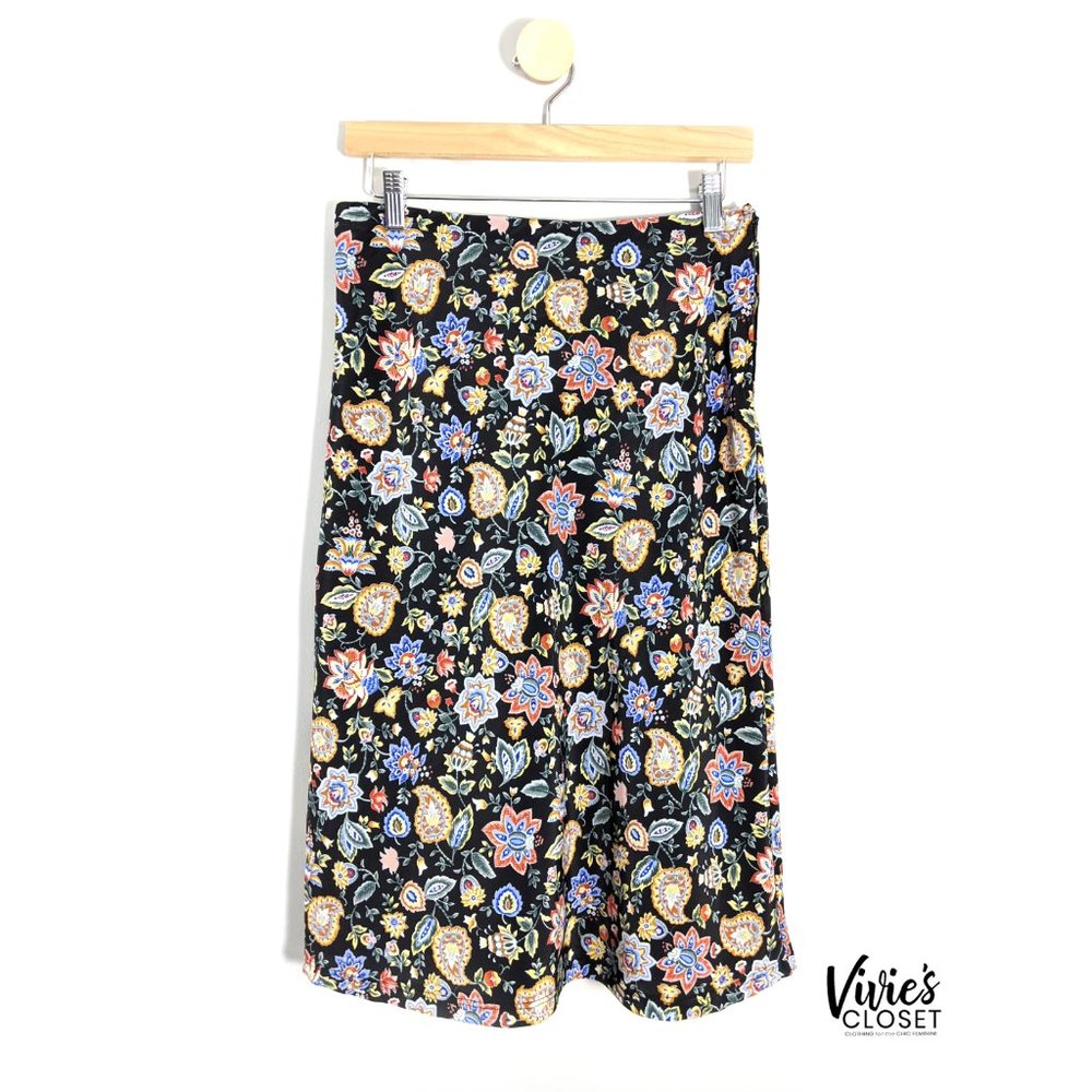 IDO Paisley Floral Print Skirt Size Medium